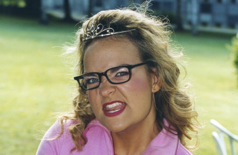 Elin Ek inför premiären av "Grynets show" 2003 Grynet