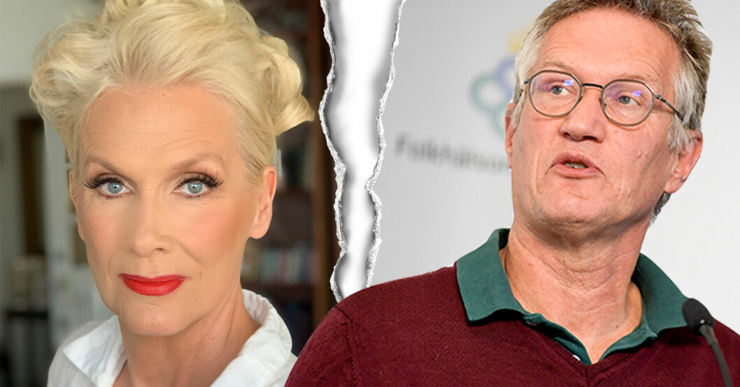 Gunilla Persson var minst sagt kritiskt mot Anders Tegnell