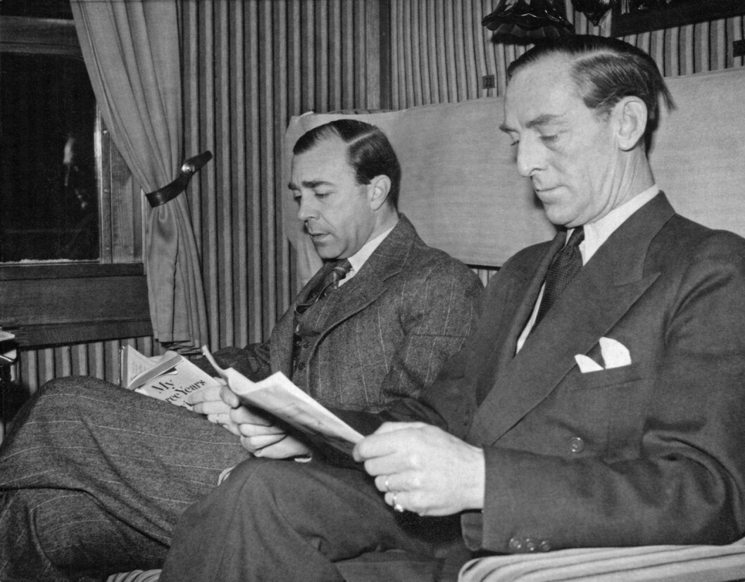 En av de allra sista bilderna på Gustaf Adolf, härpå väg till Nederländerna för jakt. Gustaf Adolf