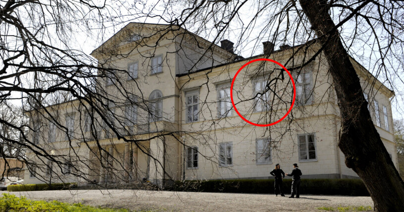 Här ser du var kronprinsessan Victorias arbetsrum ligger! Haga slott Arbetsrummet