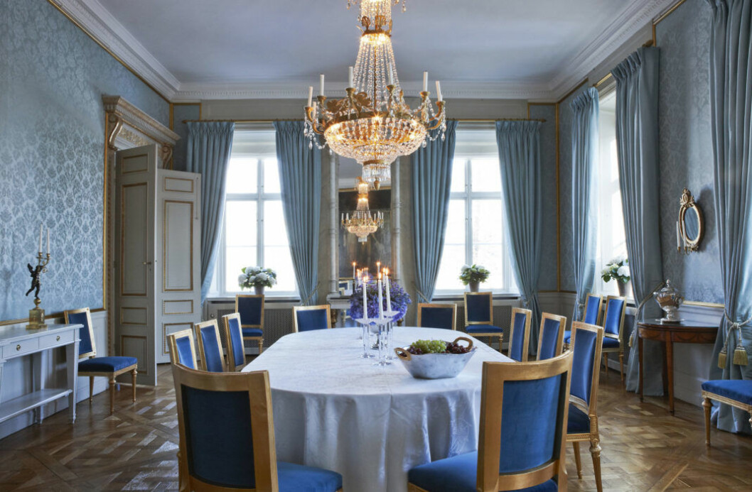 Matsalen har fått ett ansiktslyft. Matsalen på Haga slott har fått ett ansiktslyft.