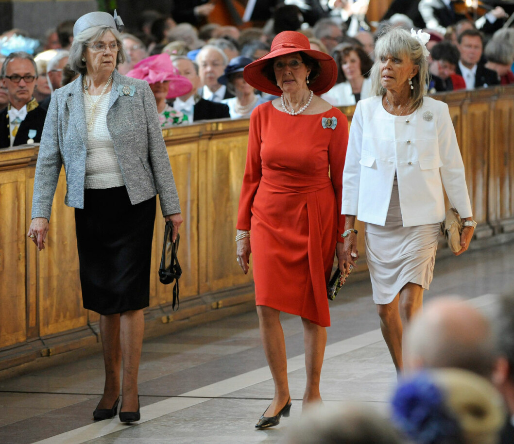 Prinsessan Désirée med sina systrar Margaretha och Birgitta. Hagasessorna. Prinsessan Margaretha prinsessan Désirée prinsessan Birgitta