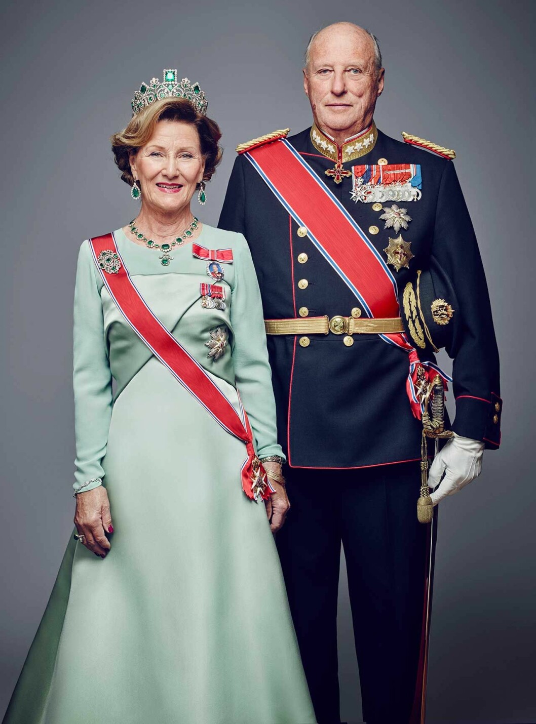 Kung Harald, son till kung Olav, med sin Sonja. Kung Harald och drottning Sonja