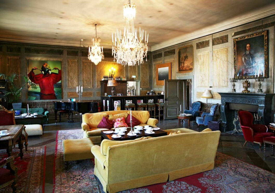 Salongen på Häringe slott. Salongen på Häringe slott.