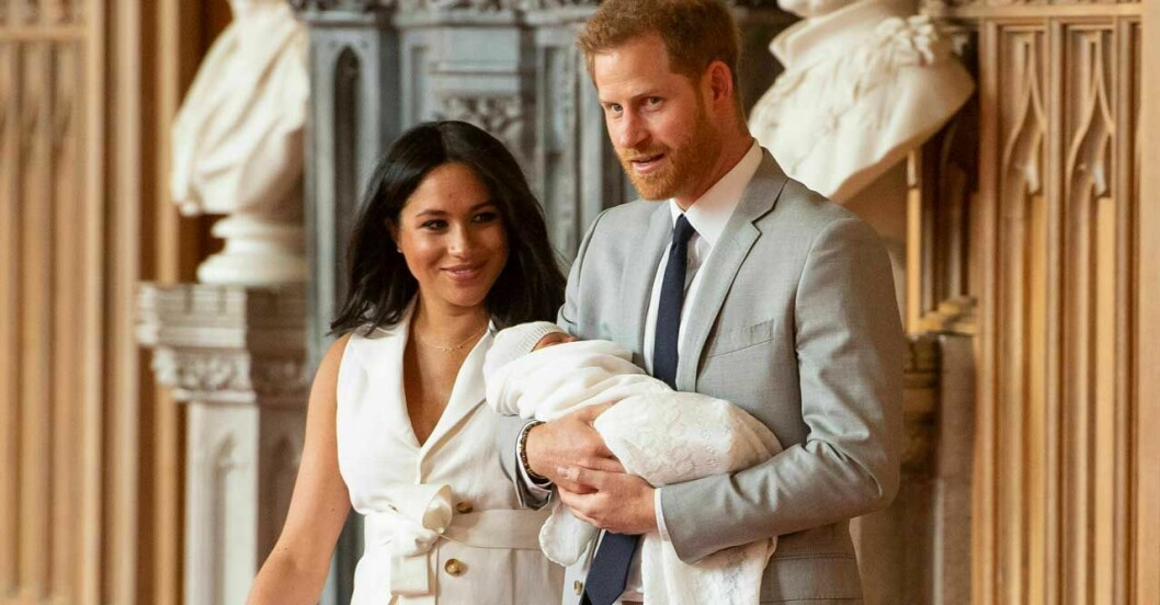 prins Harry med Meghan och Archie