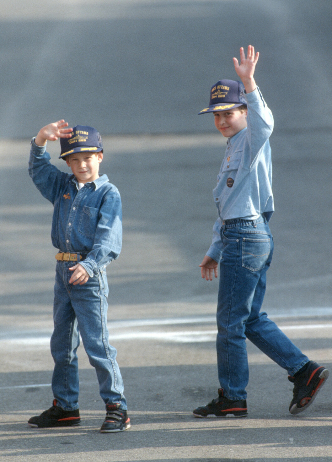 Prinsarna Harry och William, 1991. Prinsarna Harry och William, 1991.