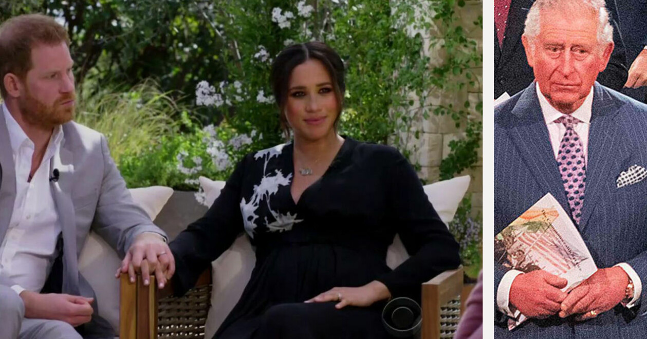 Prins Charles blev verkligen utpekad av prins Harry. Prins Charles och prins Harry och Meghan Markle