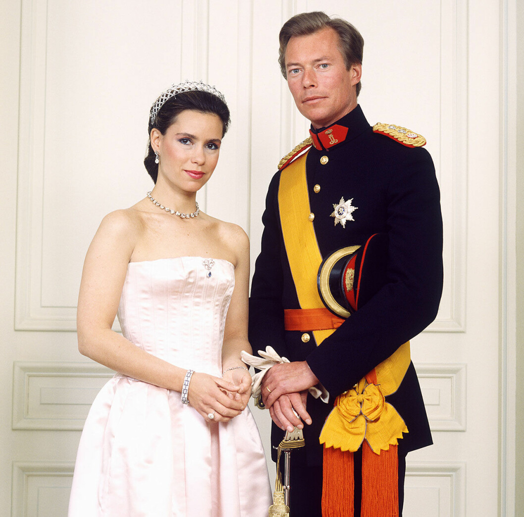 Maria Teresa och Henri 1989 bröllopsfoto