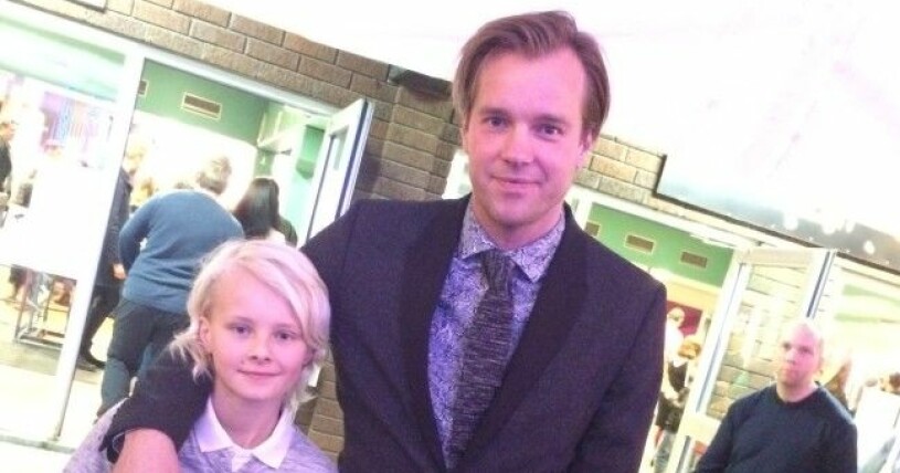 Henrik Johnsson med lite yngre upplaga av sonen Alvar.