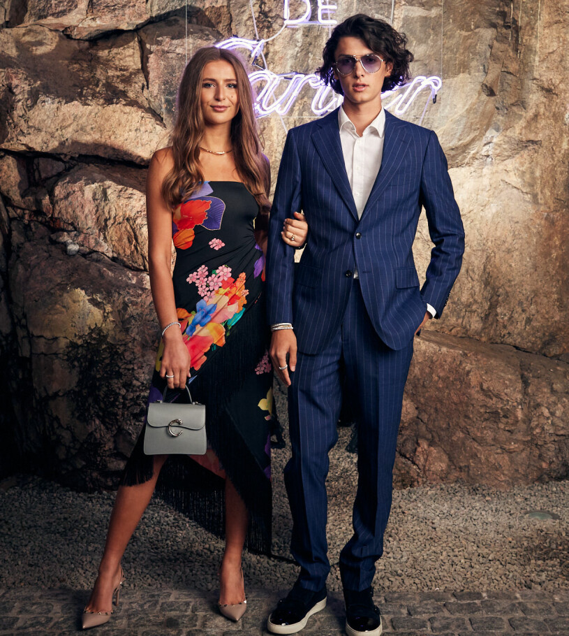 Prins Nikolai och hans flickvän Benedikte Thoustrup i Stockholm när Cartier lanserade nya kollektionen Clash de Cartier