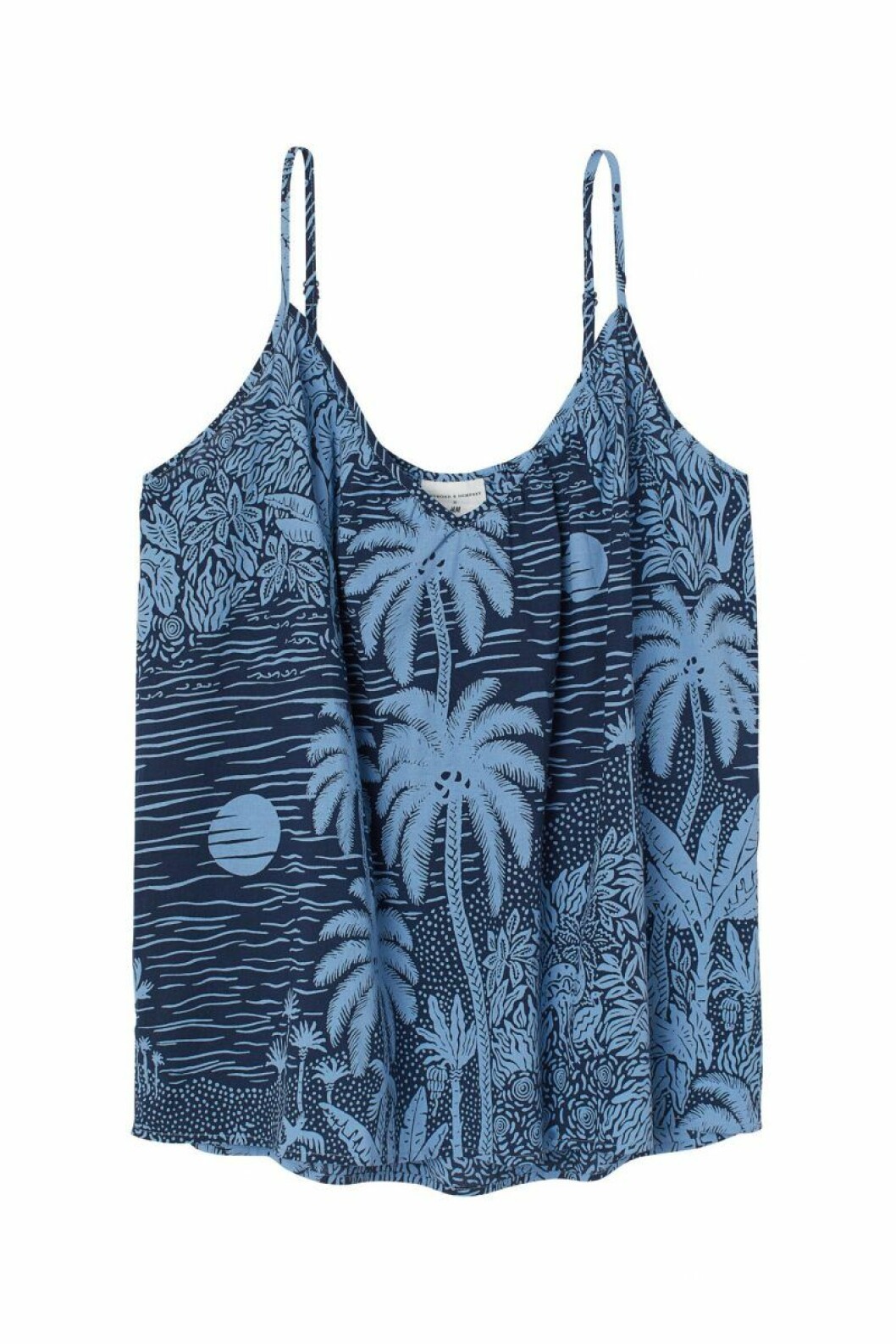 H&M x Desmond & Dempsey sommarkollektion 2020: blått linne