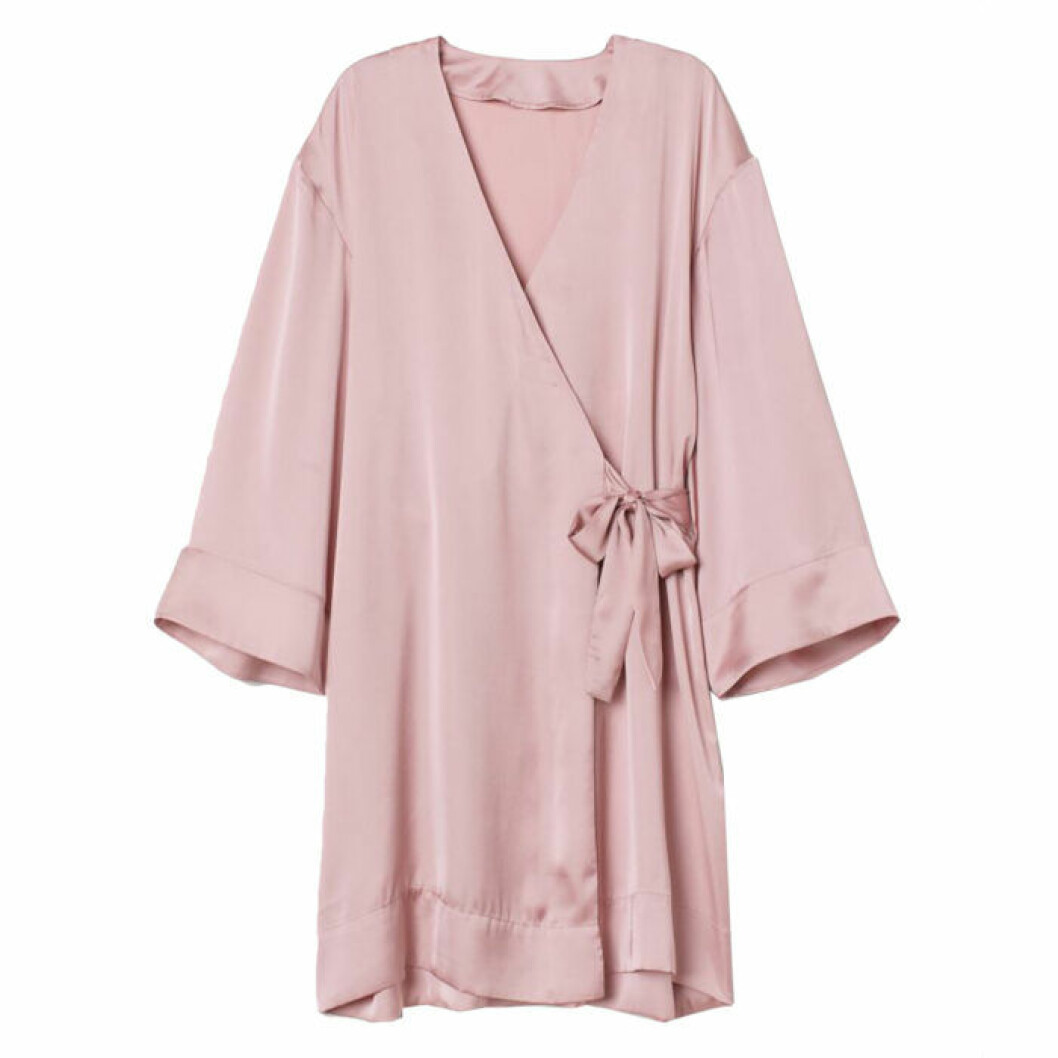 Rosa kimono i satin från h&M