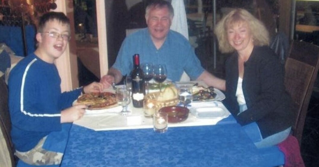 Iain Shepherd och familjen han grundlurade. Iain Shepherd.