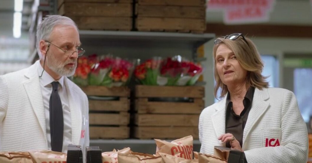 De nya Ica-reklamerna möts av hård kritik Björn Kjellman och Suzanne Reuter
