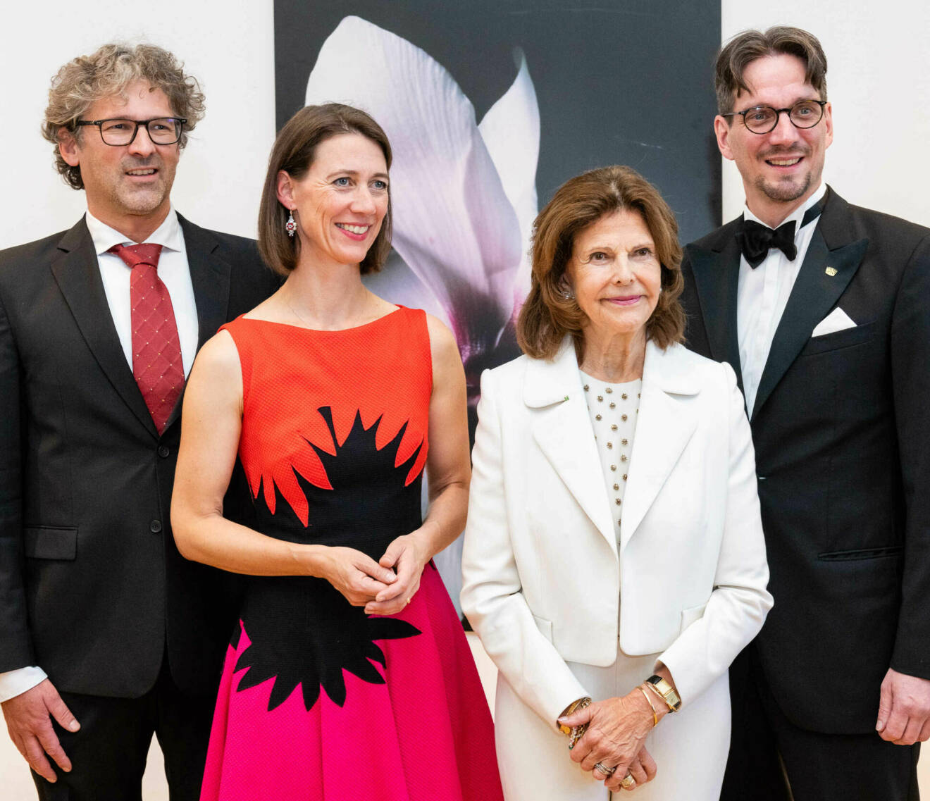 Drottning Silvia med Bettina Bernadotte, Björn Bernadotte och Bettinas man Philipp Haug