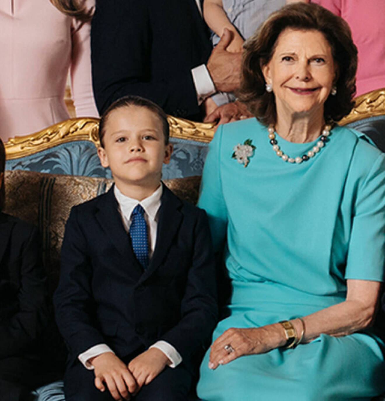 Prins Alexander med farmor drottning Silvia