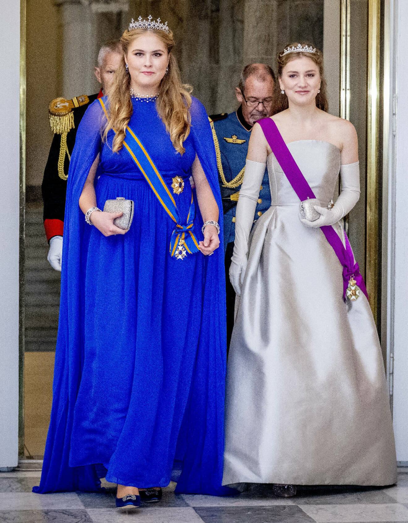 Hollands kronprinsessa Amalia och kronprinsessan Elisabeth av Belgien