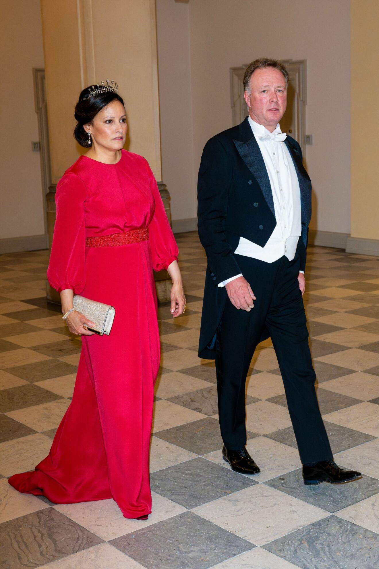 Prinsessan Carina och maken prins Gustav på prins Christians fest