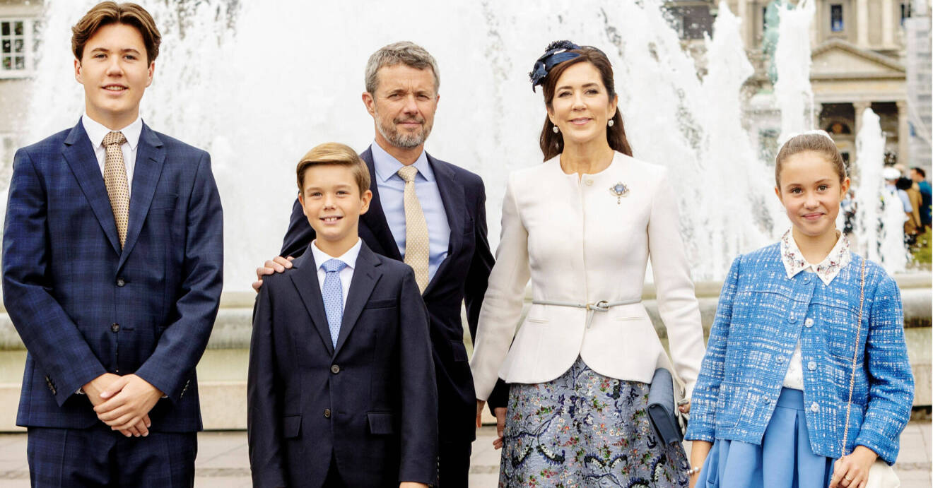 Prins Christian, kronprins Frederik, prins Vincent och prinsessan Josephine