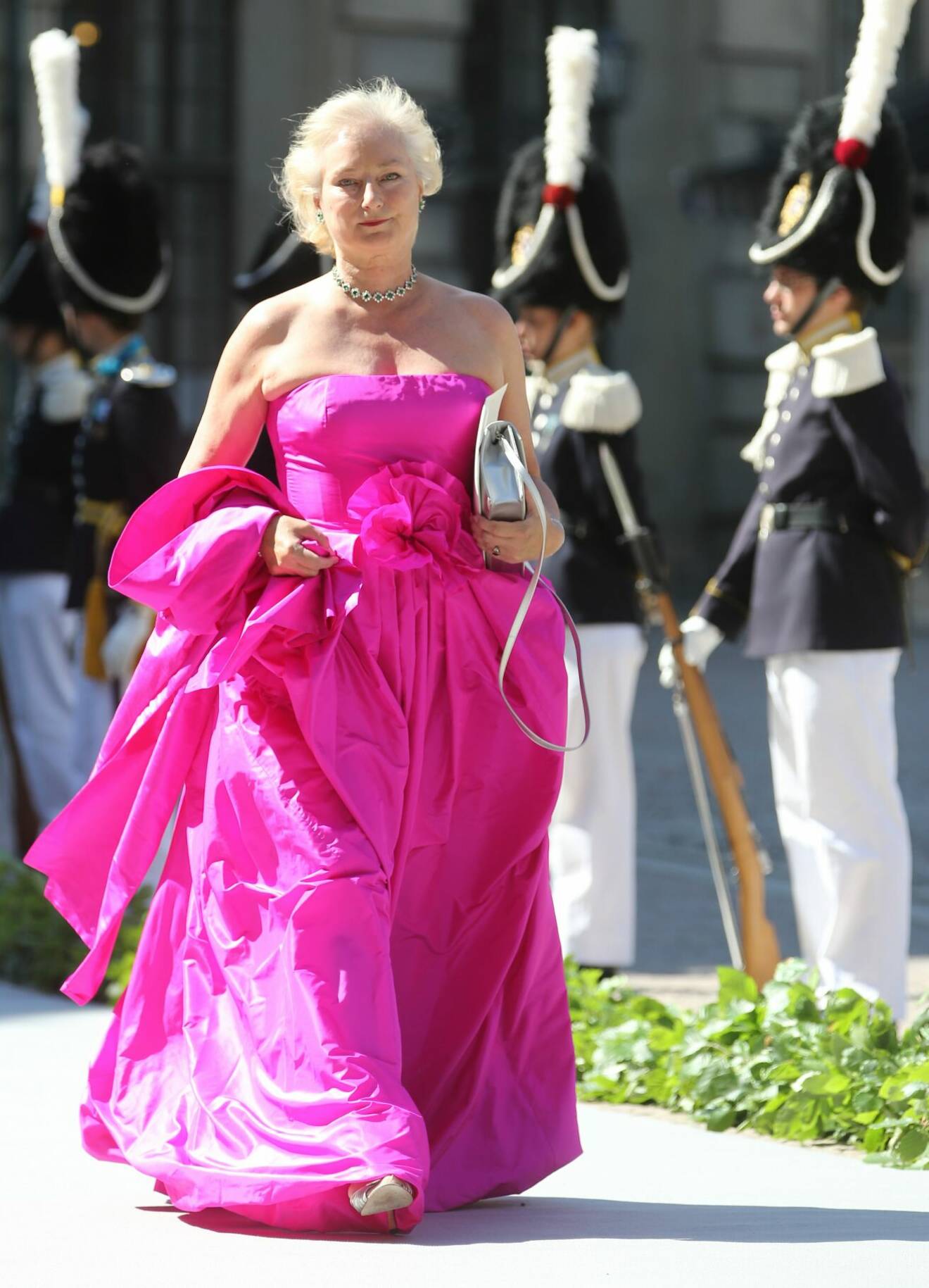 Silvia-väninnan Lena Kaplan på prinsessan Madeleines bröllop 2013