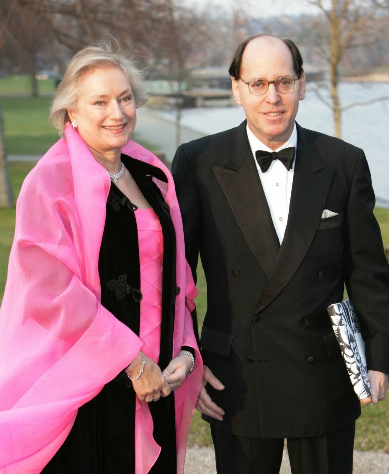Lena Biörck Kaplan med sin man Gilbert Kaplan på kungens 70-årsfest