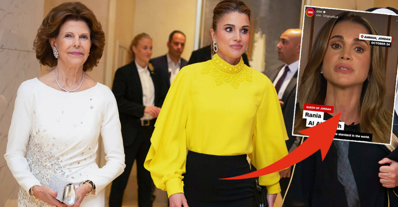 Drottning Silvia med drottning Rania