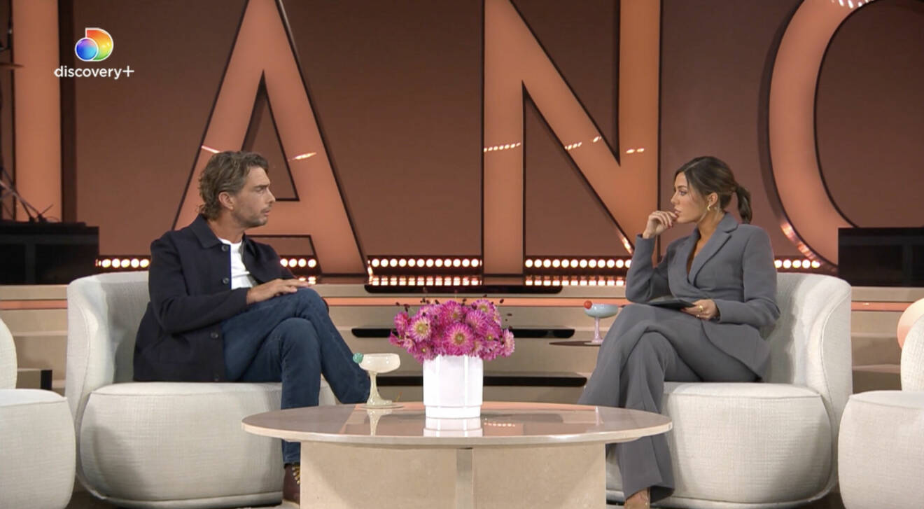 Anders Öfvergård och Bianca Ingrosso i Biancas talkshow