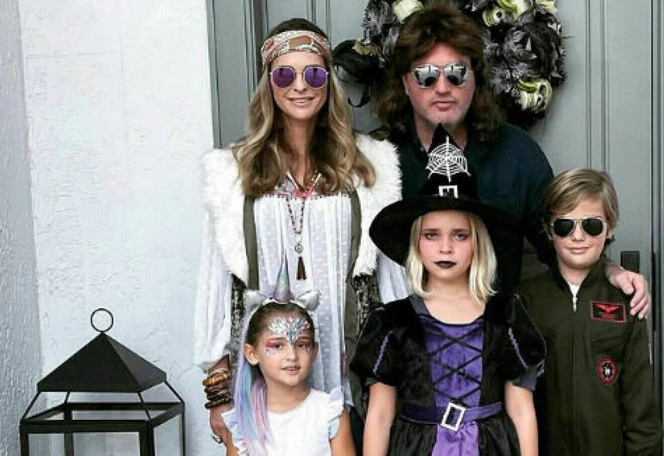Prinsessfamiljen utklädda på halloween 2022