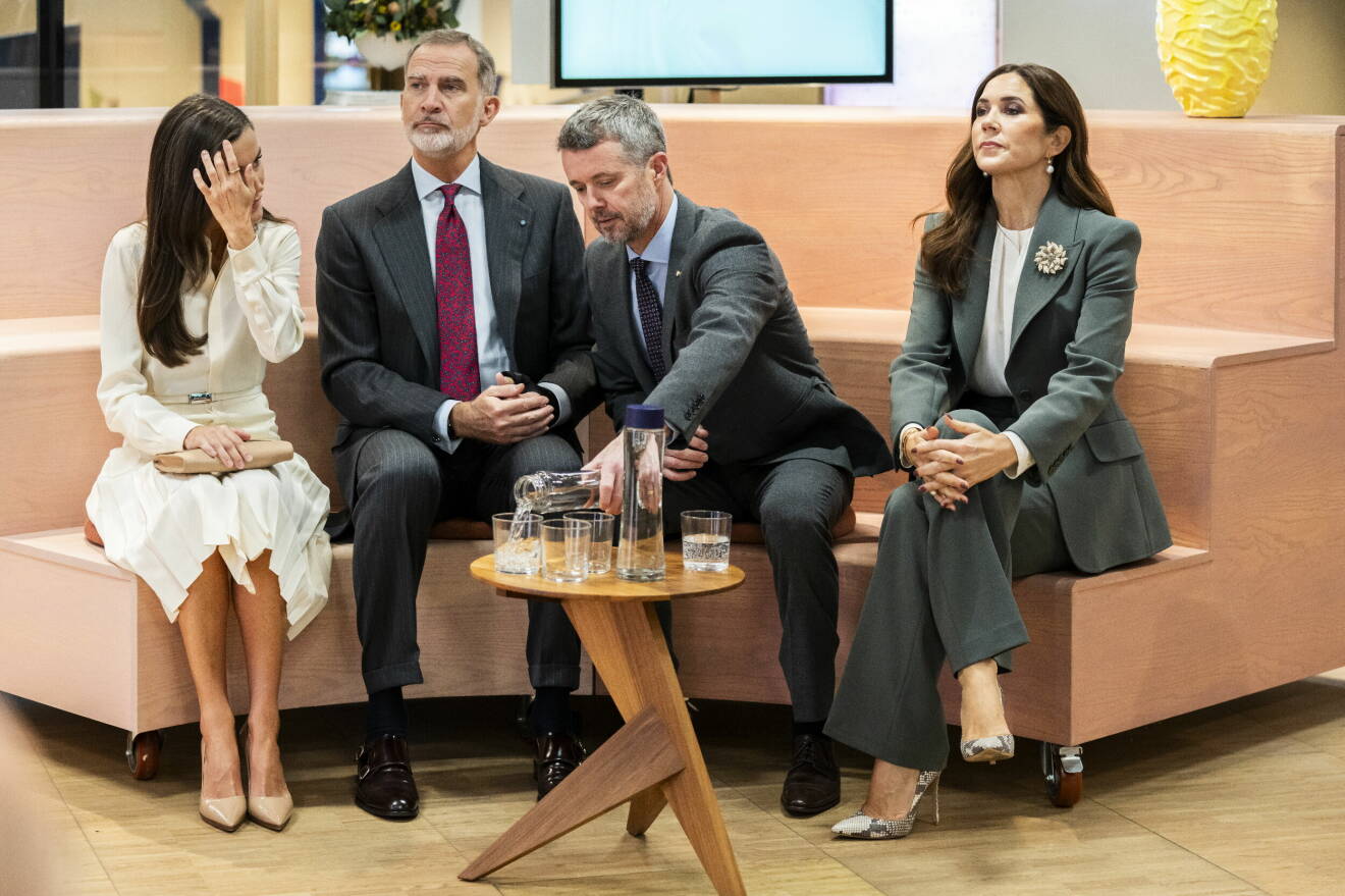 Letizia och Felipe med Frederik och Mary under danska statsbesöket