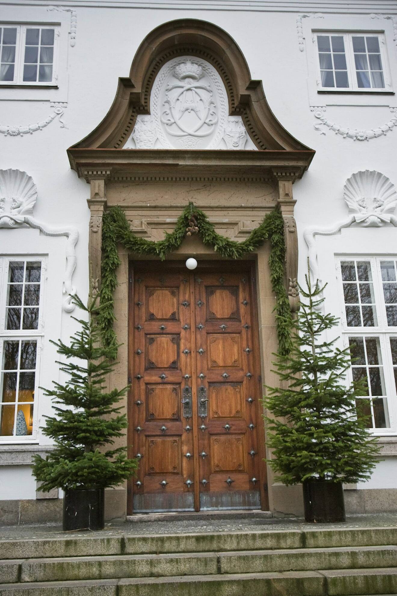 Slottet Marselisborg där danska kungafamiljen firar jul