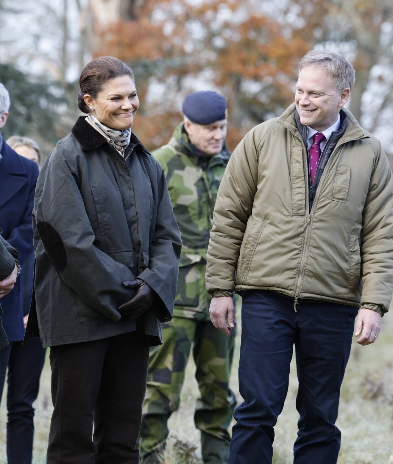 Kronprinsessan Victoria med den brittiske försvarsministern Grant Shapps