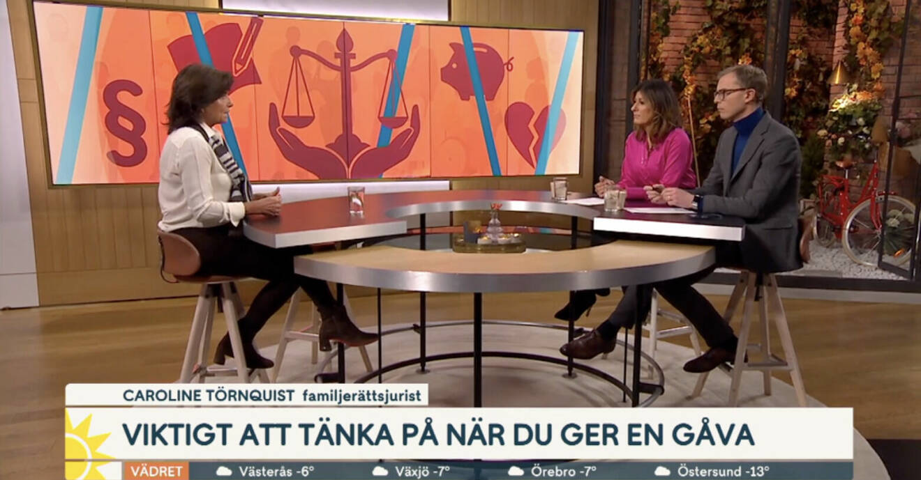 Caroline Törnquist, Ranie Shemoun Olsson och Thomas Ritter i Nyhetsmorgon
