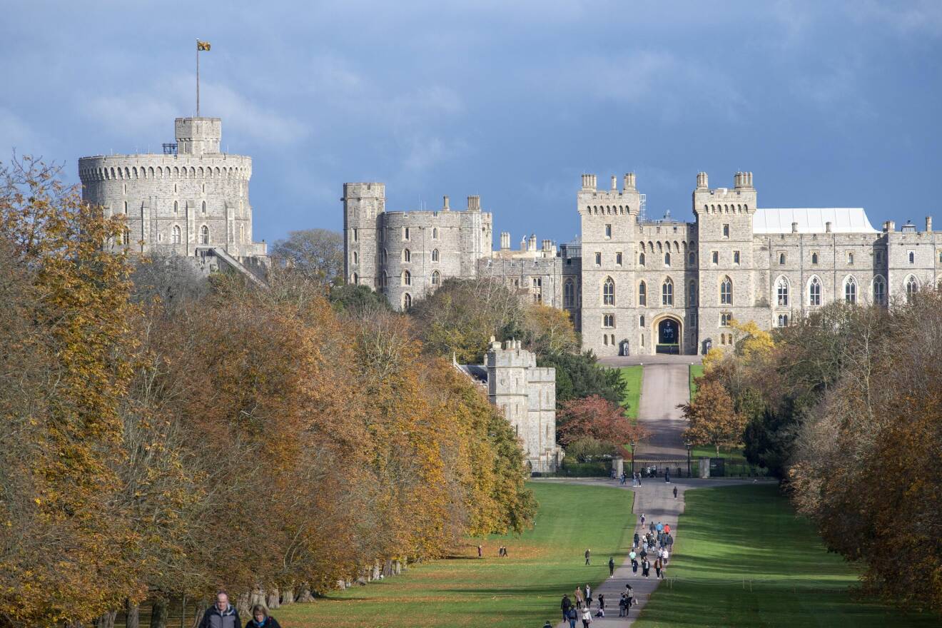 Slottet Windsor Castle där kronprinsessan Victoria och prins Daniel var på besök för att träffa prins William och prinsessan Kate