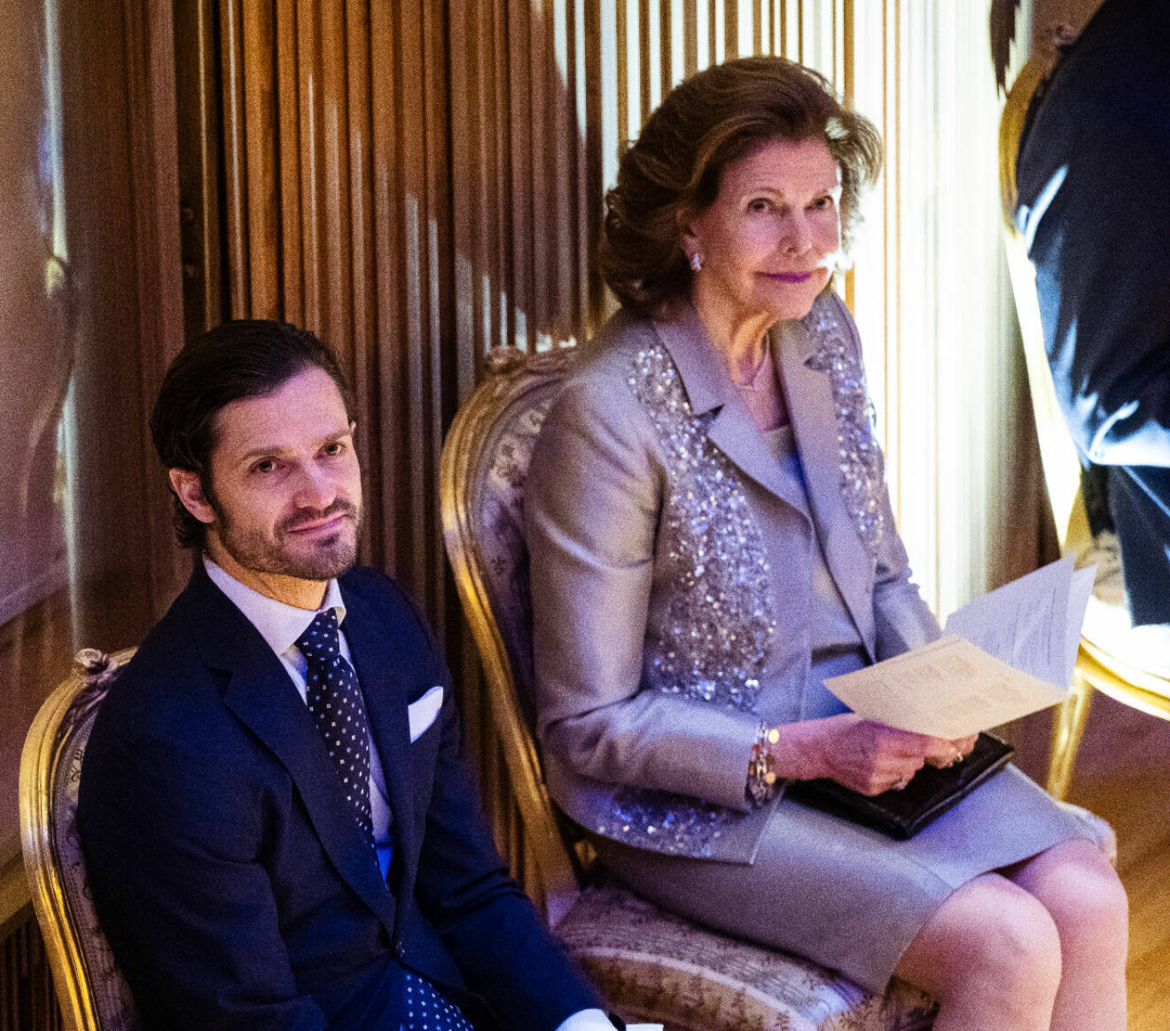 Drottning Silvia och prins Carl Philip på konsert med Lilla Akademien
