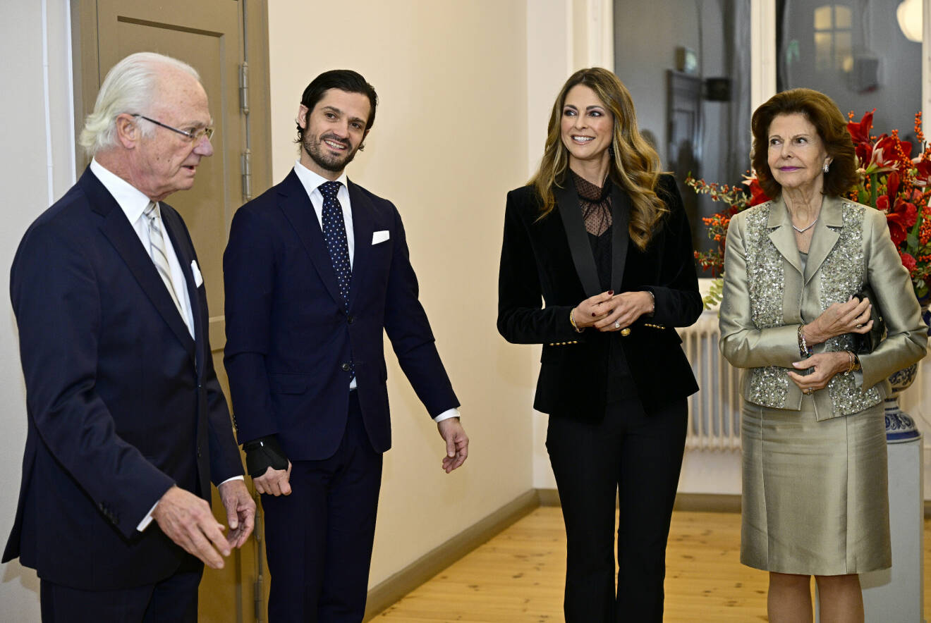 Prins Carl Philip, prinsessan Madeleine, kung Carl Gustaf, drottning Silvia