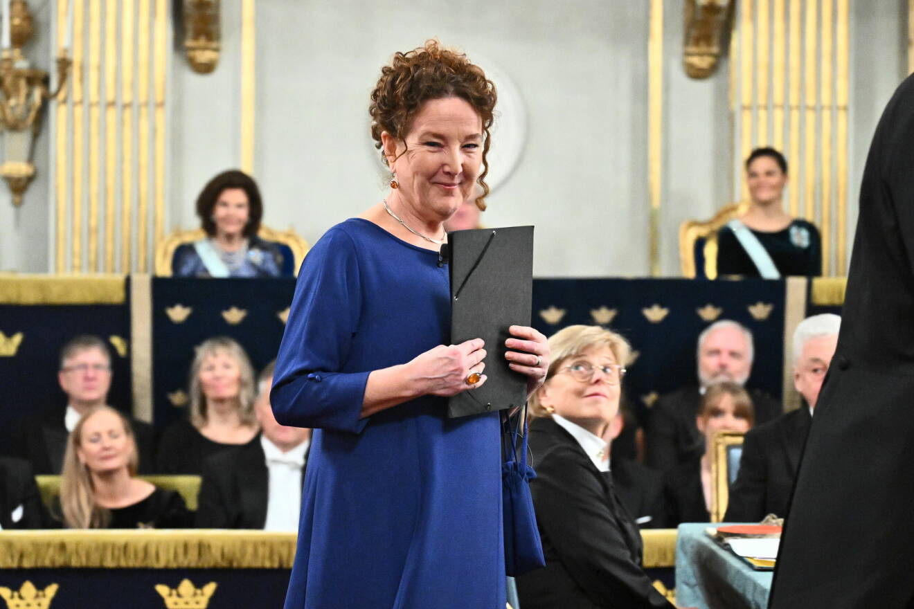 Anna-Karin Palm vid Svenska Akademiens högtidssammankomst 2023