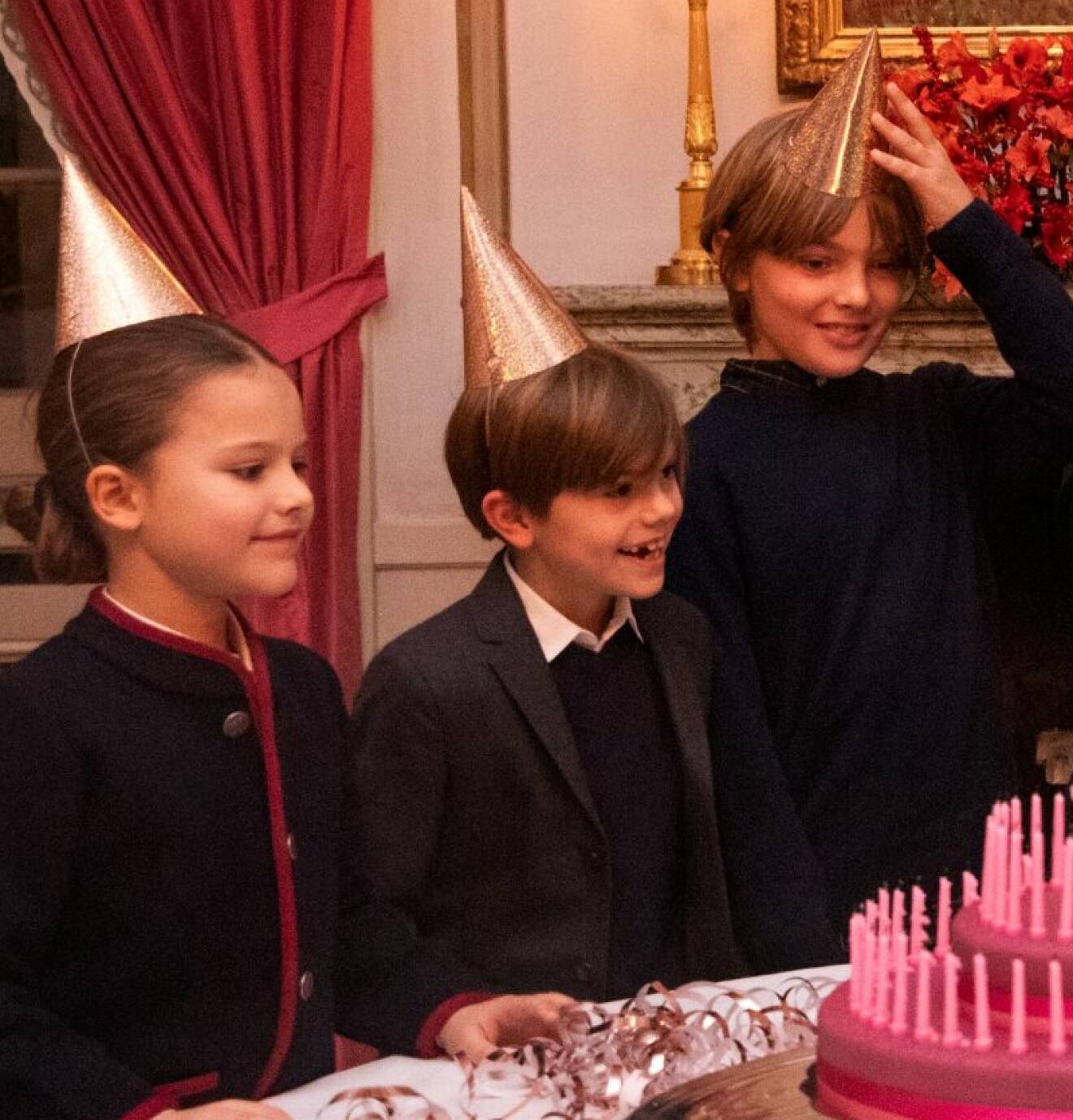 Prins Alexander, prins Oscar och prins Nicolas firar drottning Silvia på 80-årsdagen