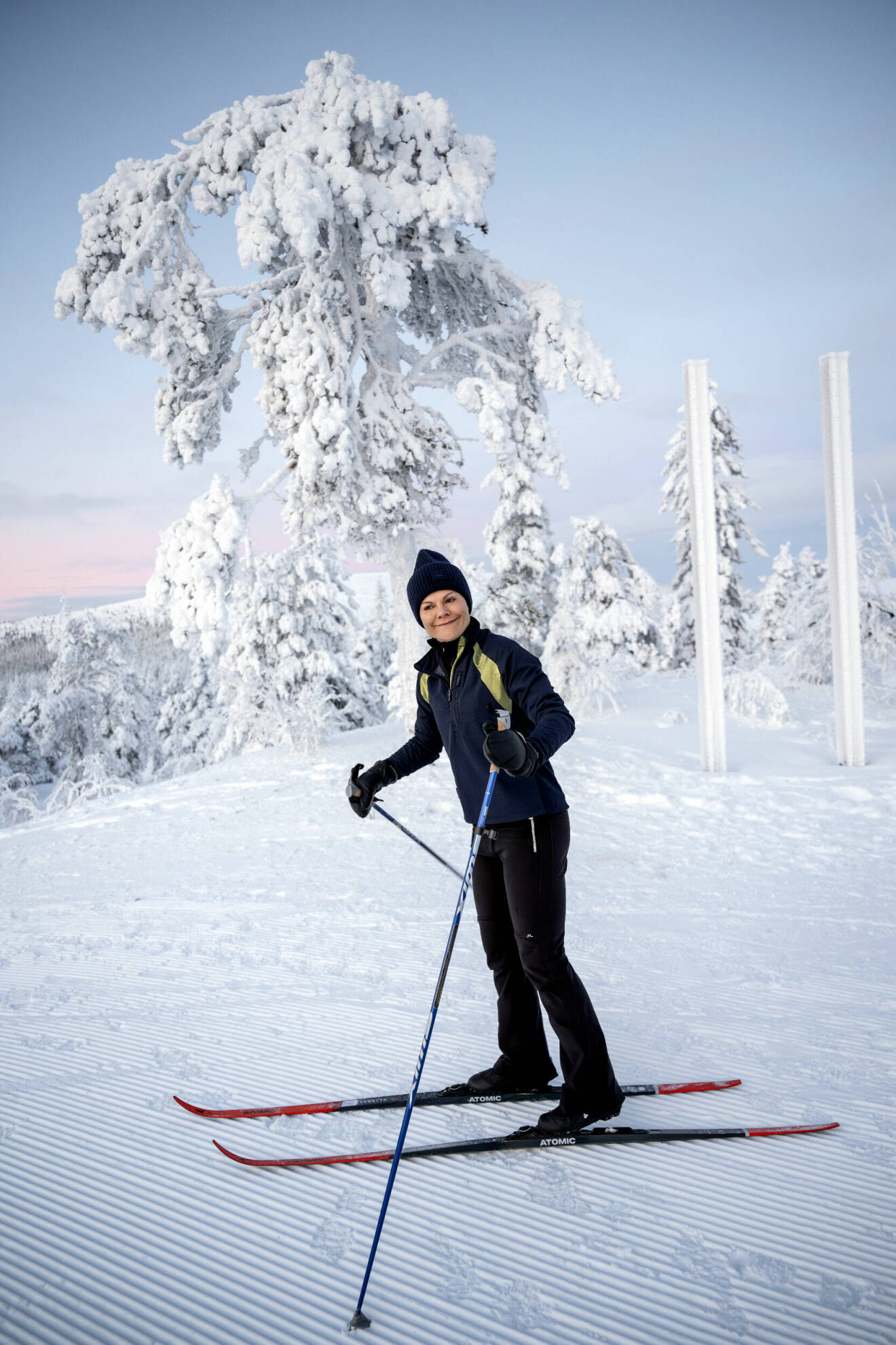Kronprinsessan Victoria åker skidor i Sälen