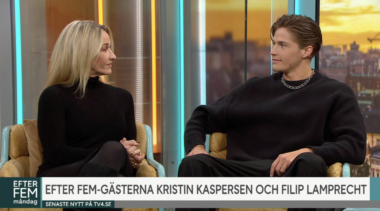 Kristin Kaspersen och Filip Lamprecht gästar Efter fem