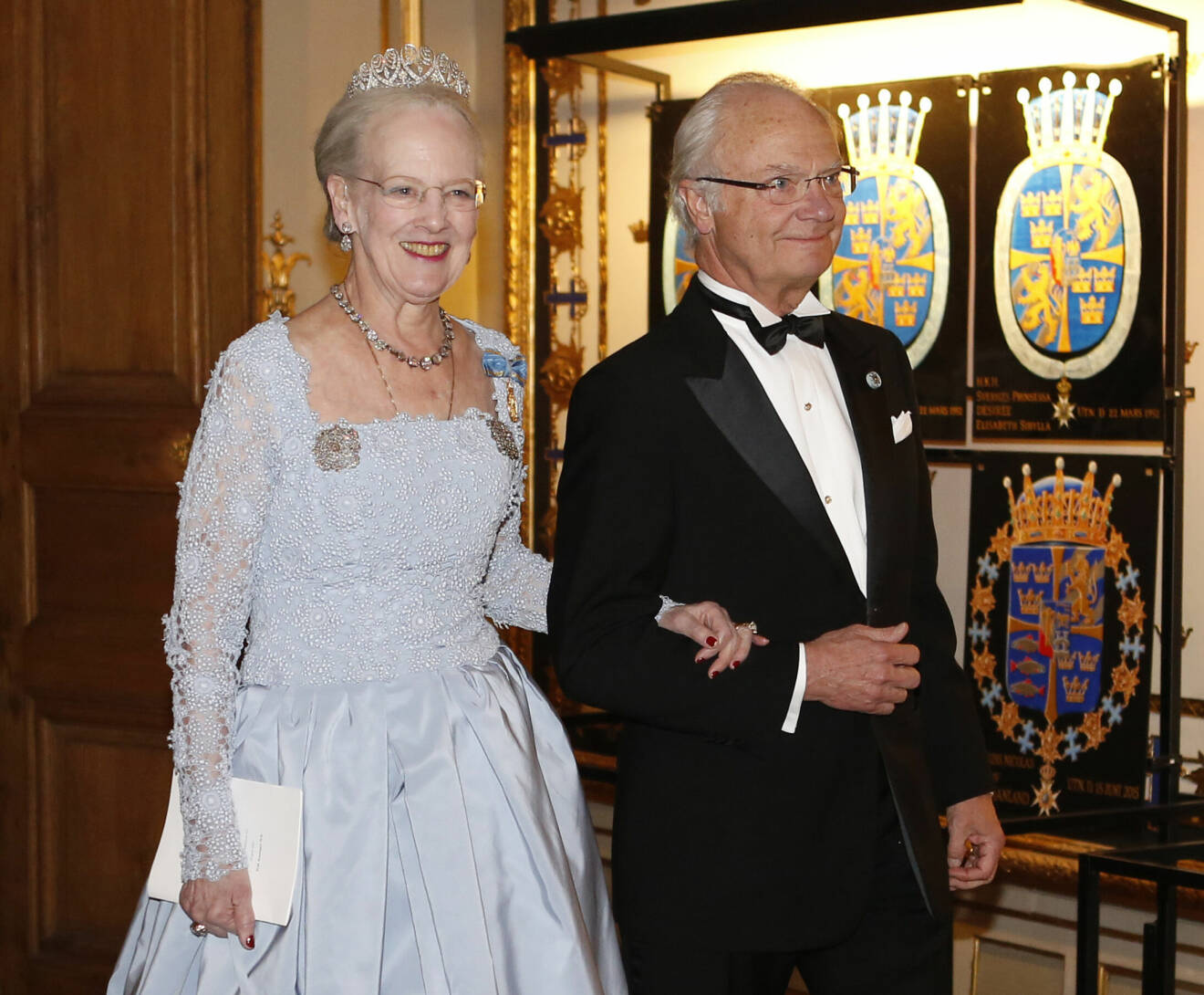 Drottning Margrethe med kung Carl Gustaf