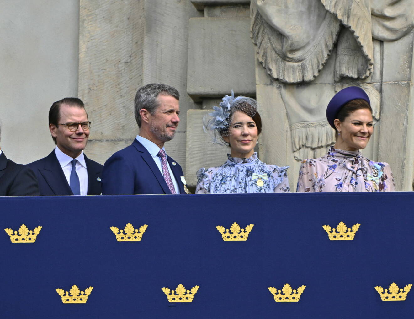 Prins Daniel, kronprins Frederik, kronprinsessan Mary och kronprinsessan Victoria