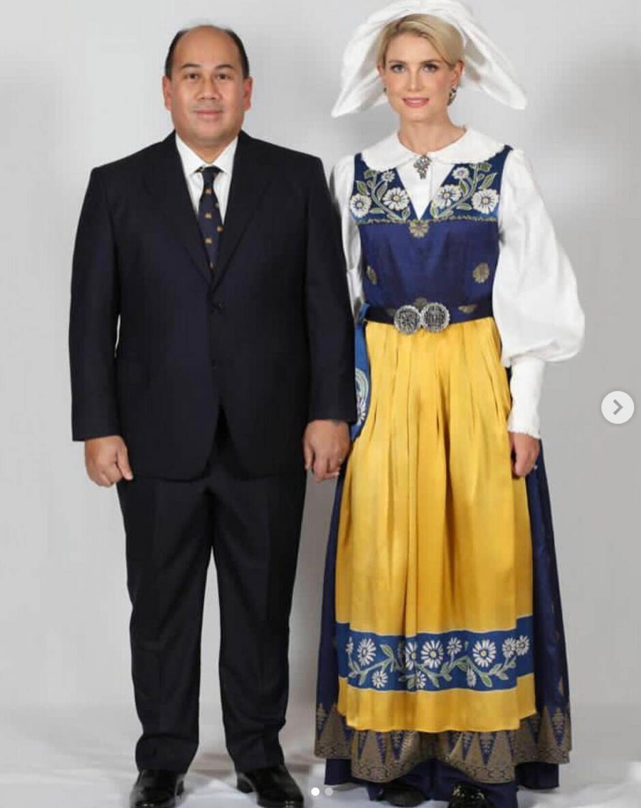 Svenska prinsessan Sofie Louise Johansson med sin make