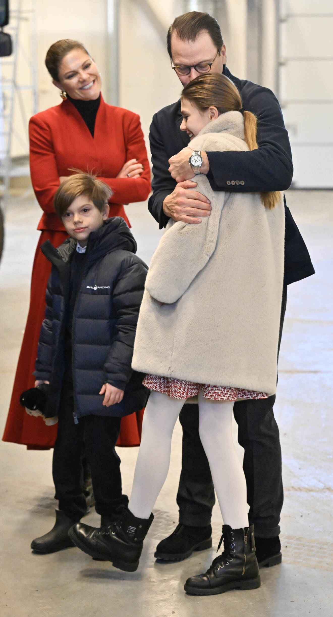Kronprinsessan Victoria och prins Daniel tillsammans med barnen, prinsessan Estelle och prins Oscar