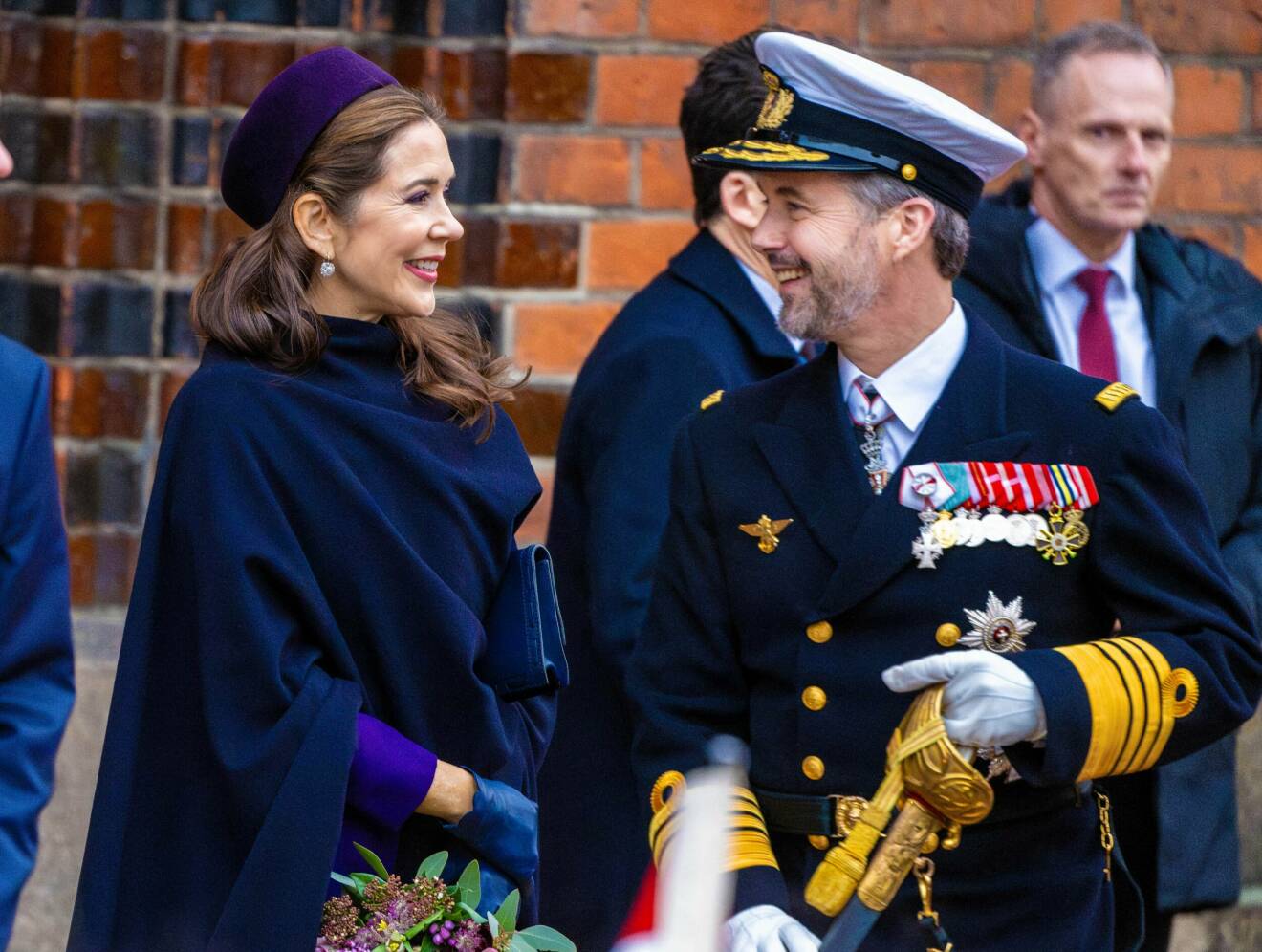 Kung Frederik och drottning Mary vid firande i Århus domkyrka