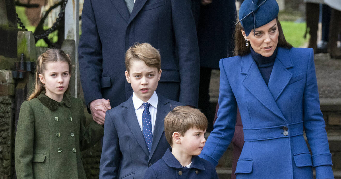 Prinsessan Kate, prinsessan Charlotte, prins George och prins Louis