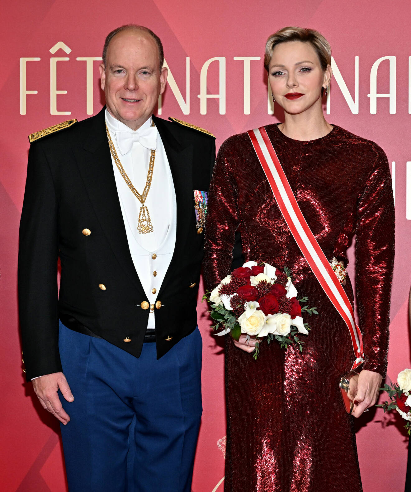 Furst Albert och furstinnan Charlene på Monacos nationaldag 2023