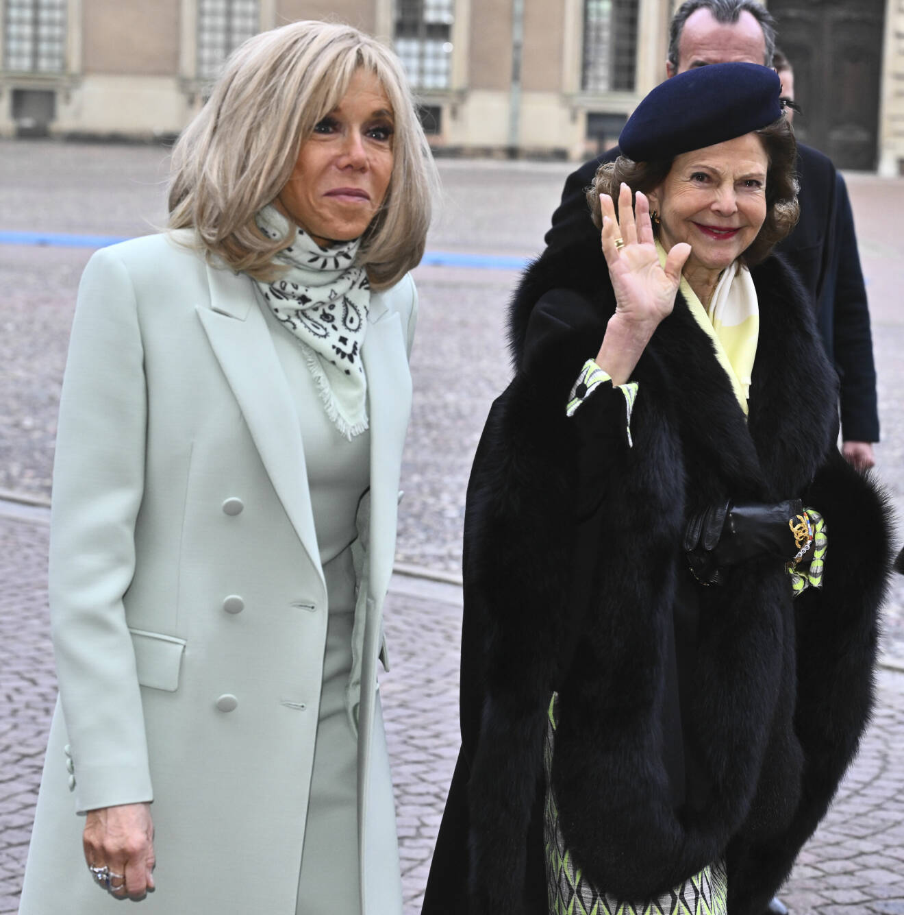 Brigitte Macron och drottning Silvia