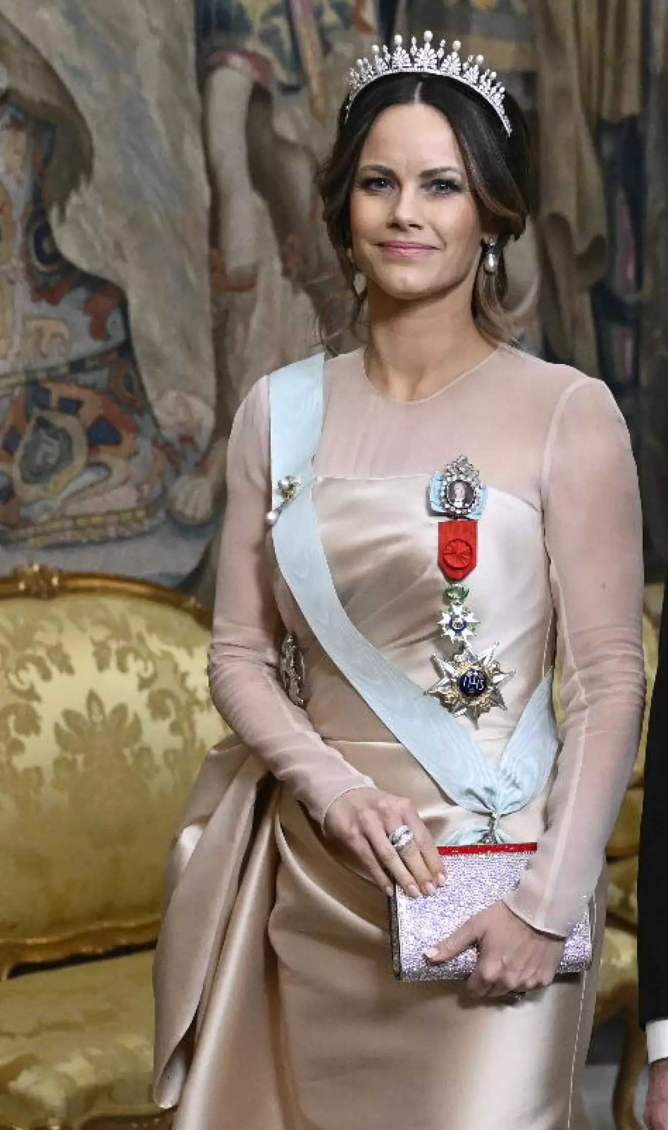 Prinsessan Sofia i sin Lars Wallin-klänning av mikado-taft