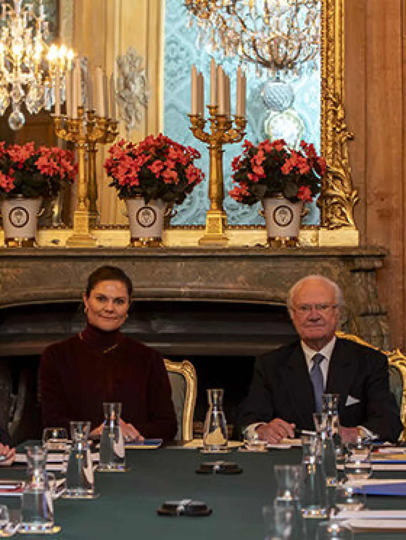 Kungen och kronprinsessan Victoria i möte med Utrikesnämnden 2024