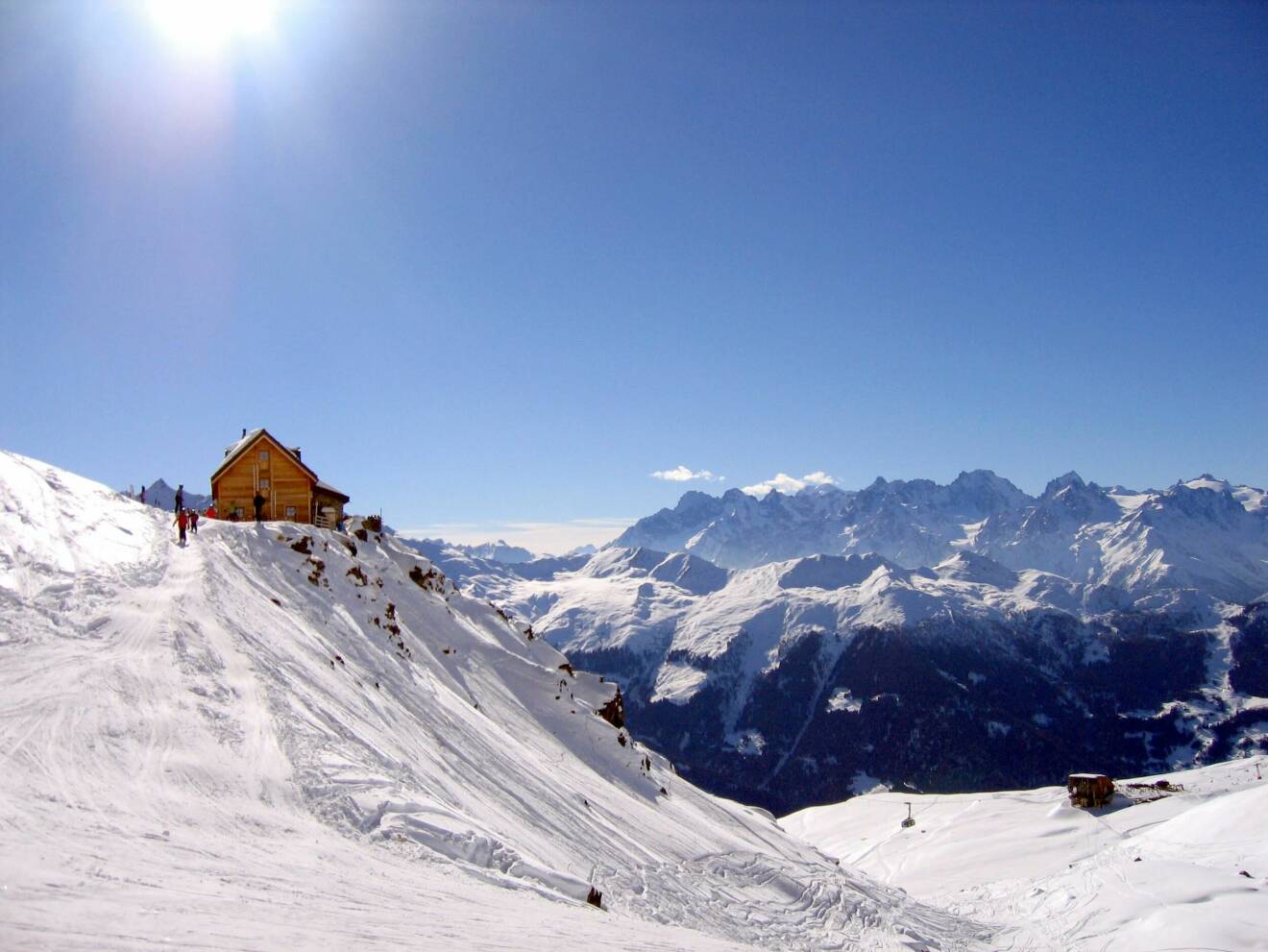 Skidorten Verbier i Schweiz